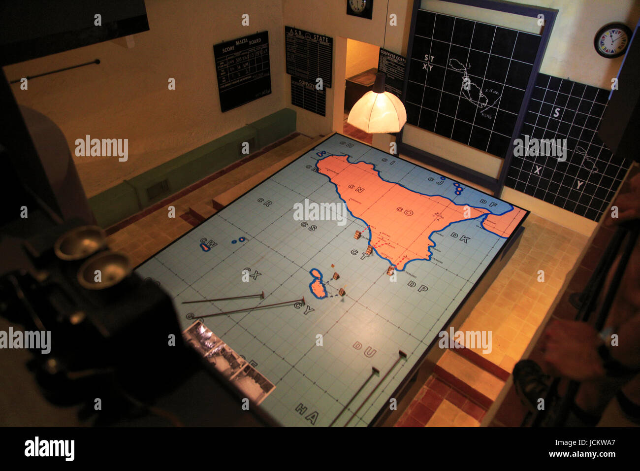 Lascaris War Rooms Underground Museum Valletta Malta Stock