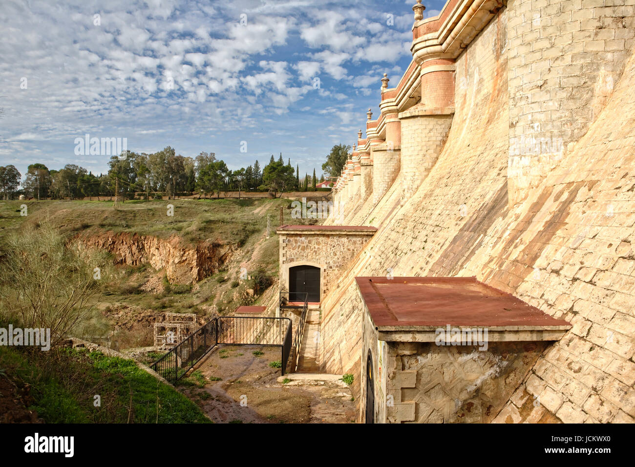 Panoramic view of the dam of Guadalen, in the province of Jaen, Spain Stock Photo