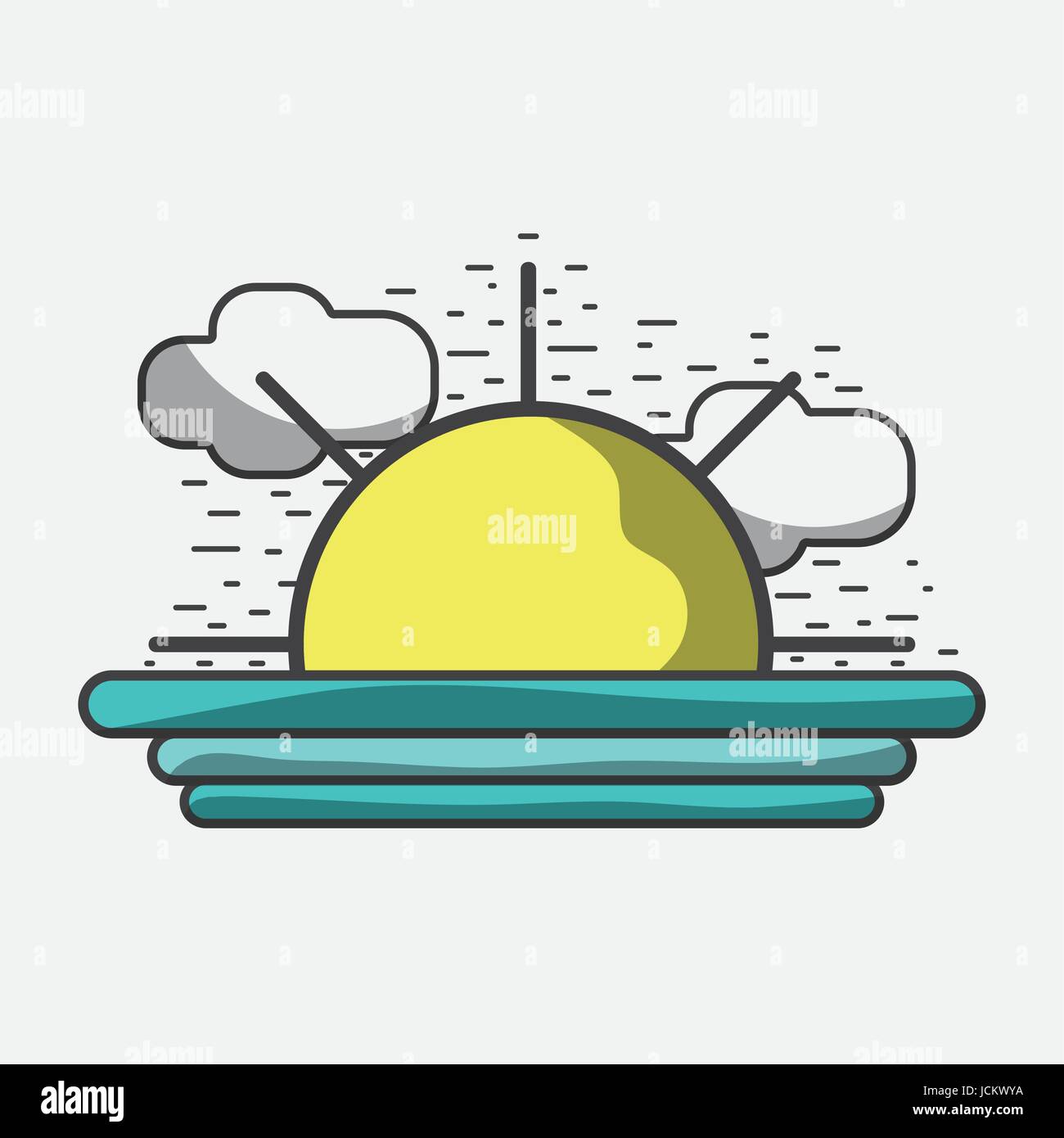 natural sun with clouds landscape Stock Vector Image & Art - Alamy