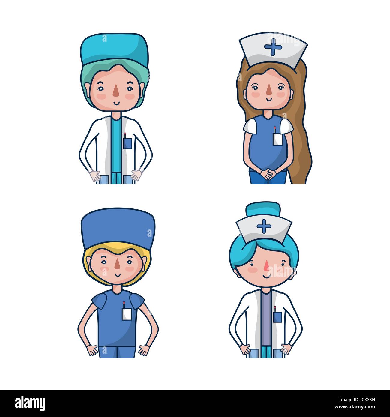 set professional doctors and nurses Stock Vector Image & Art - Alamy