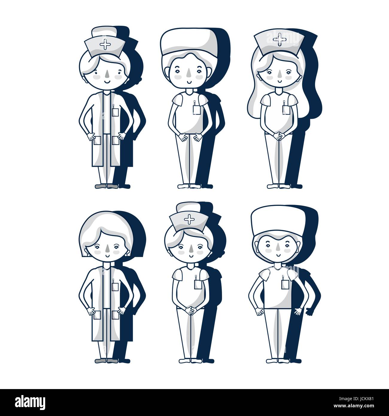 set professional doctors and nurses Stock Vector Image & Art - Alamy
