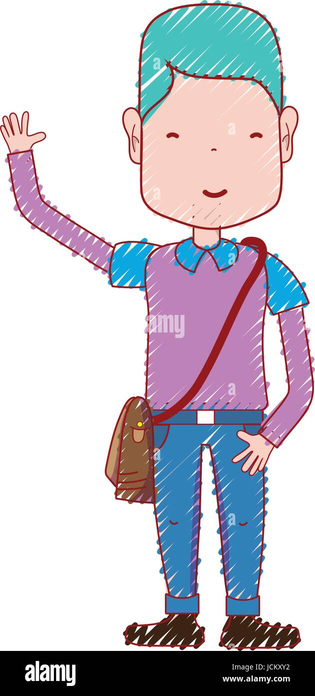 man with casual clothes and hairstyle Stock Vector Image & Art - Alamy