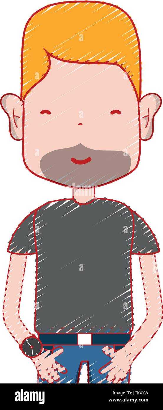 man with casual clothes and hairstyle Stock Vector Image & Art - Alamy