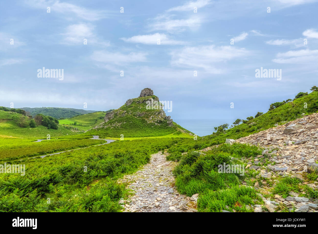 Valley of Rocks, Lynton, Exmoor, Devon, England, UK Stock Photo
