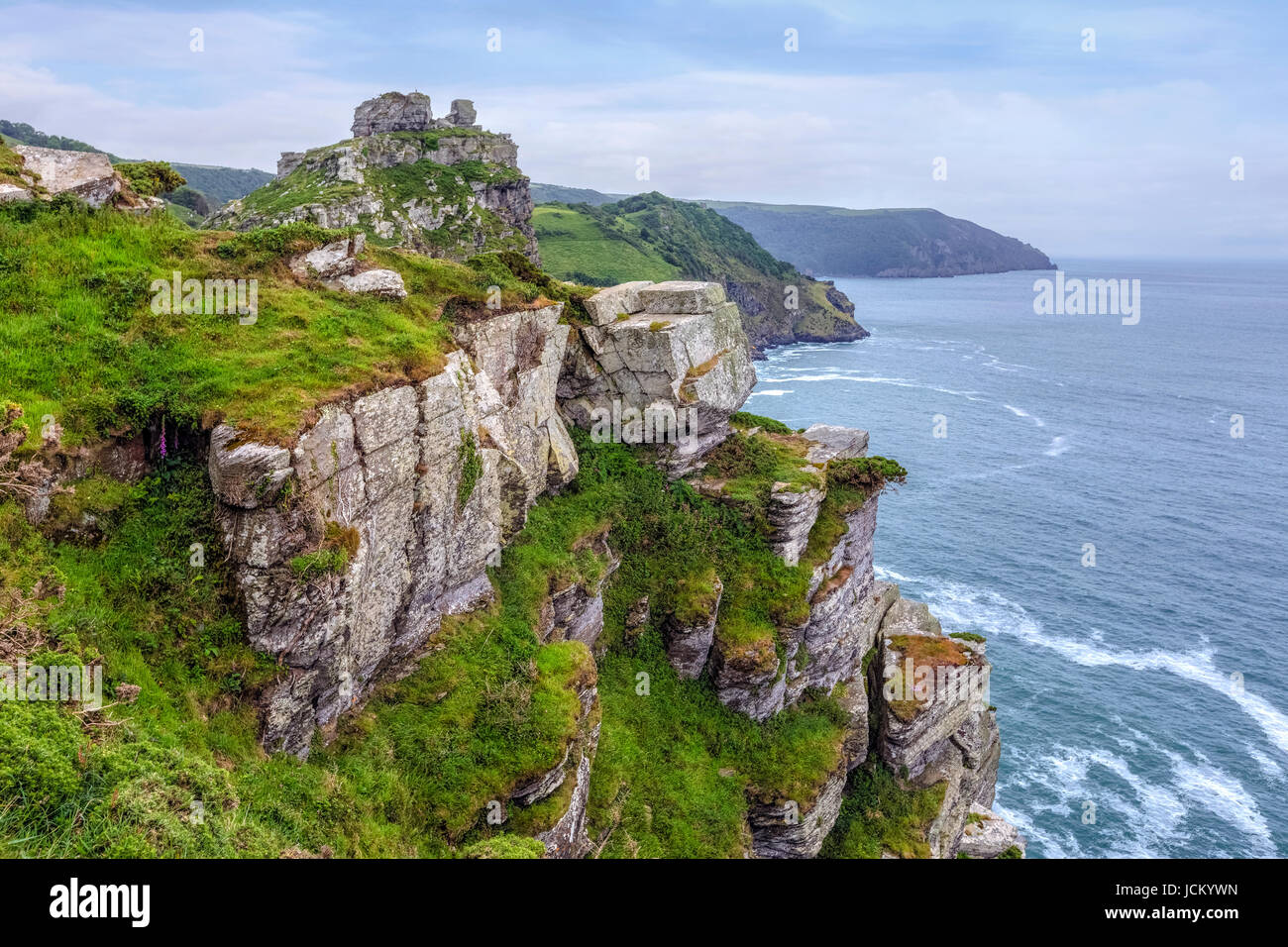 Valley of Rocks, Lynton, Exmoor, Devon, England, UK Stock Photo