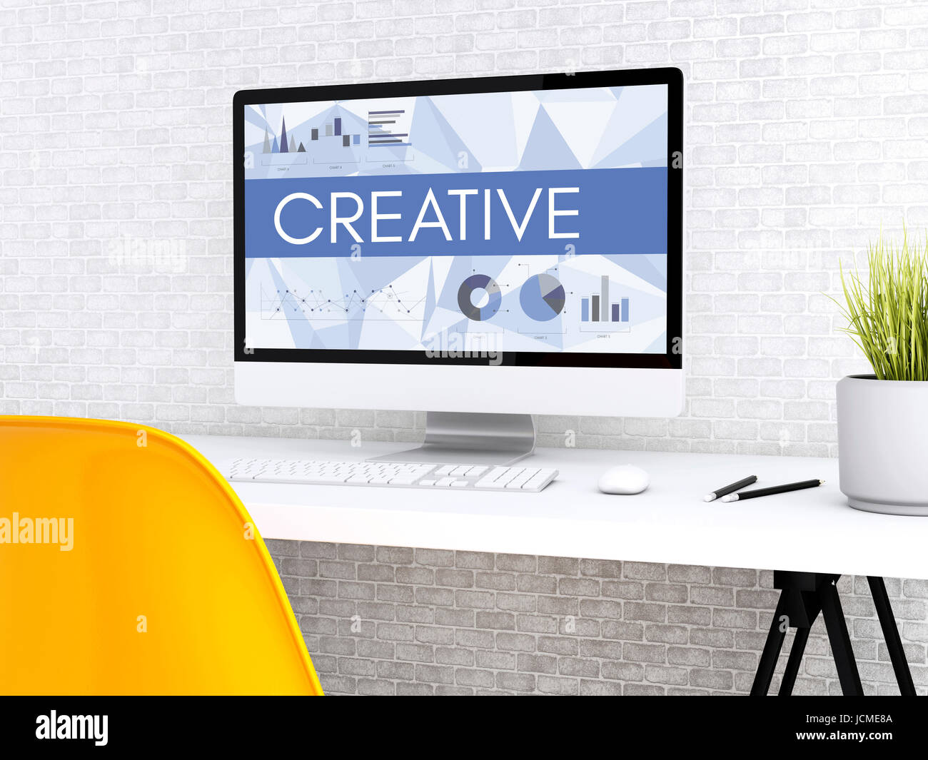 3d illustration workspace computer word hi-res stock photography and ...