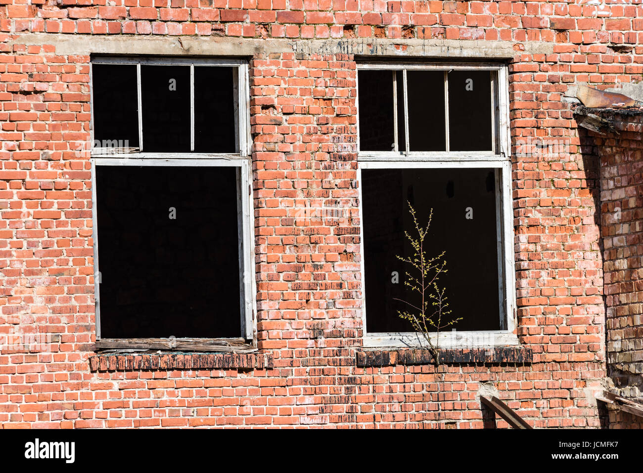 abandoned building ruins on blue sky Stock Photo - Alamy