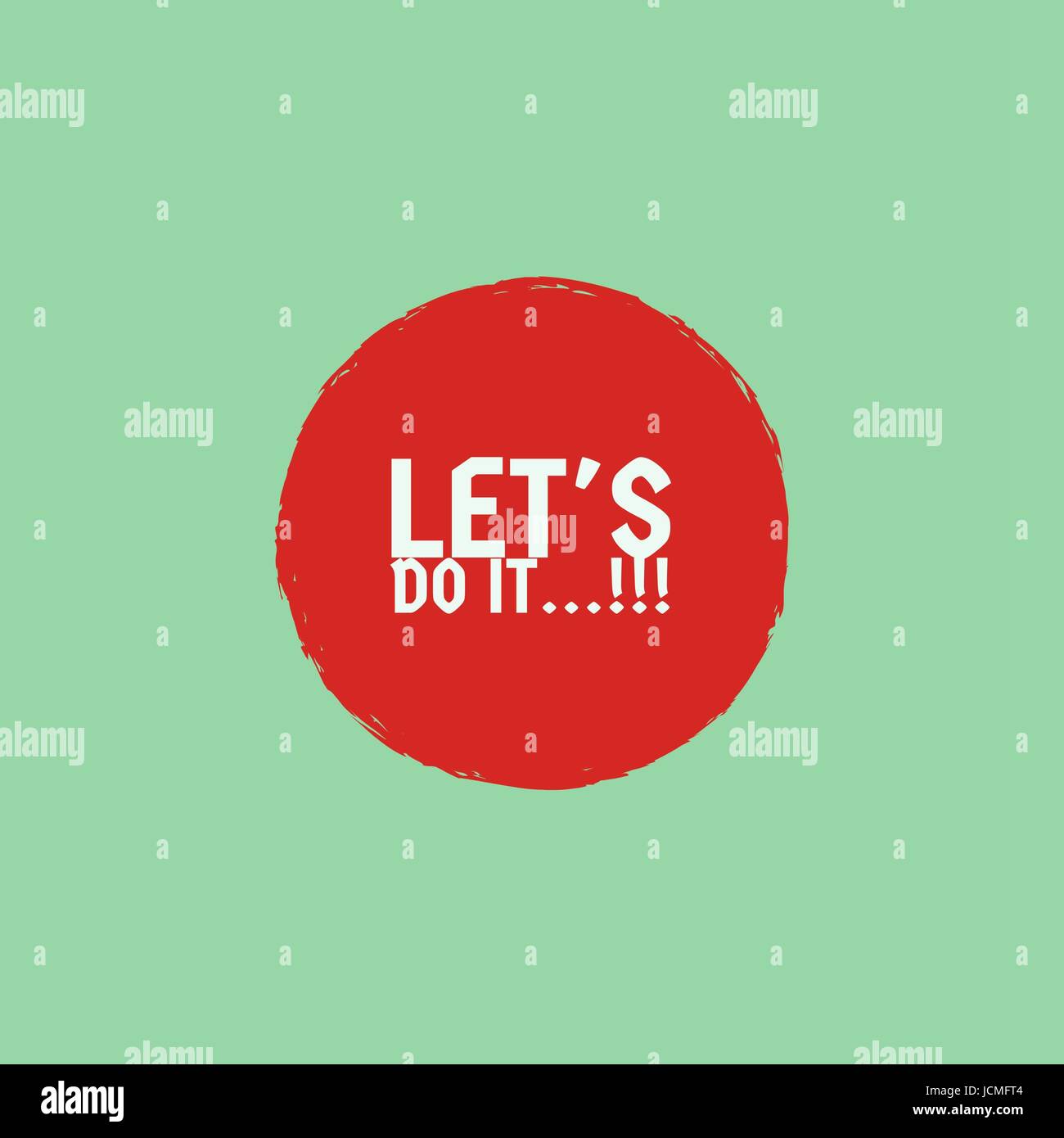 Lets do it colorful card illustration Stock Photo Alamy