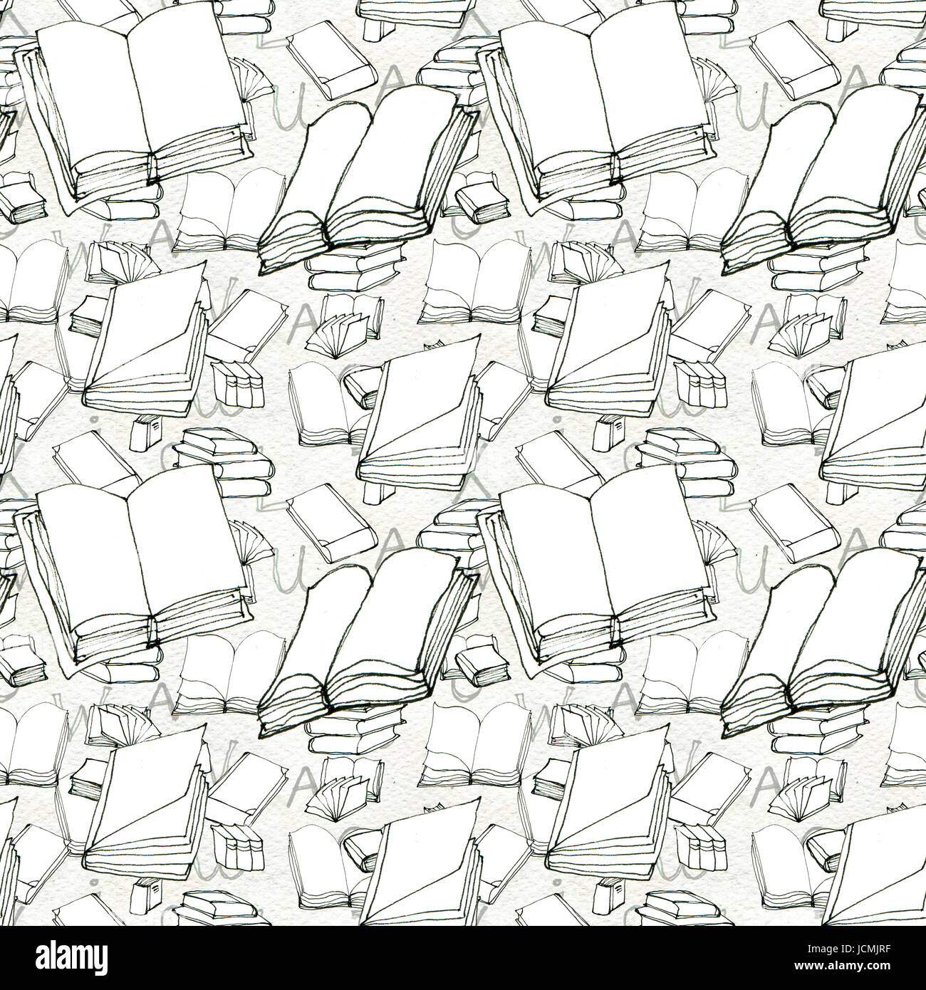 Books Seem Less Pattern Seamless pattern with books Stock Photo - Alamy