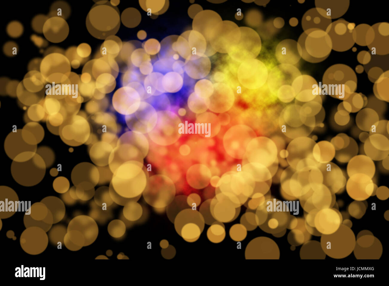 Abstract illustration bokeh light on black background Stock Photo - Alamy