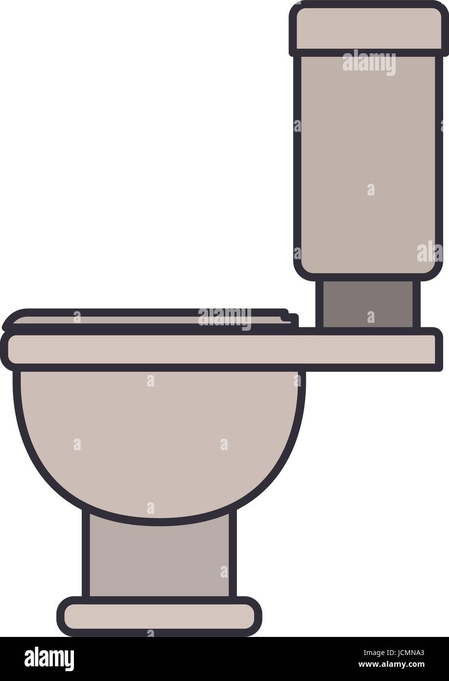 color image of toilet icon side view Stock Vector