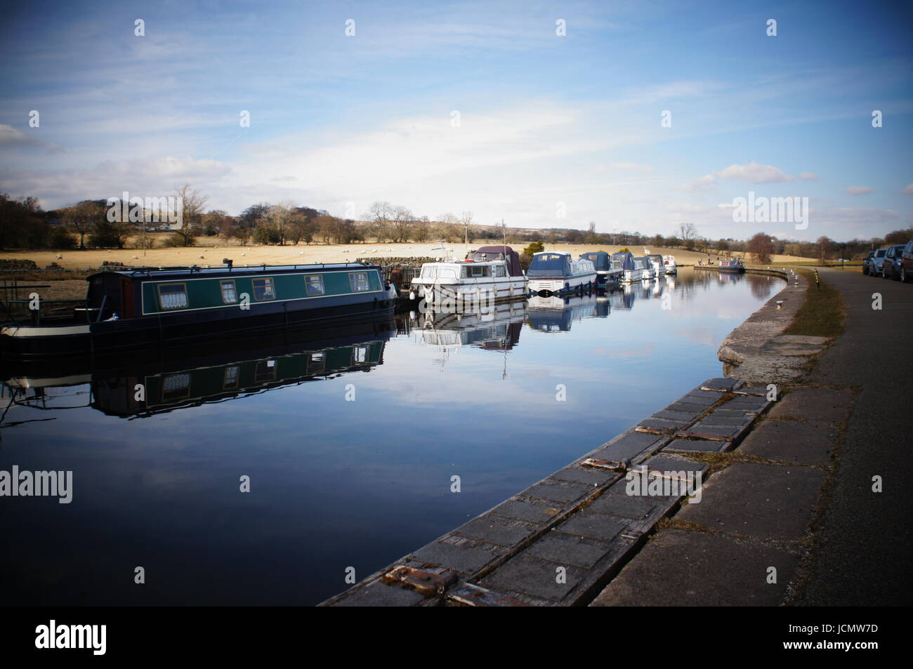 Leeds Liverpool Canal in the North of England Stock Photo