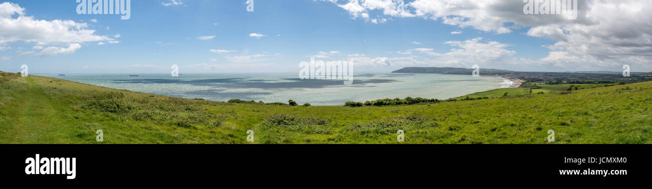 Culver Down Panorama Stock Photo