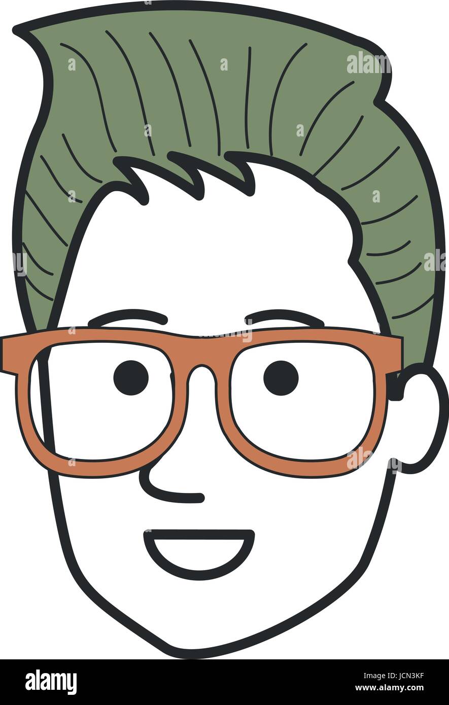 young man head avatar character Stock Vector Image & Art - Alamy