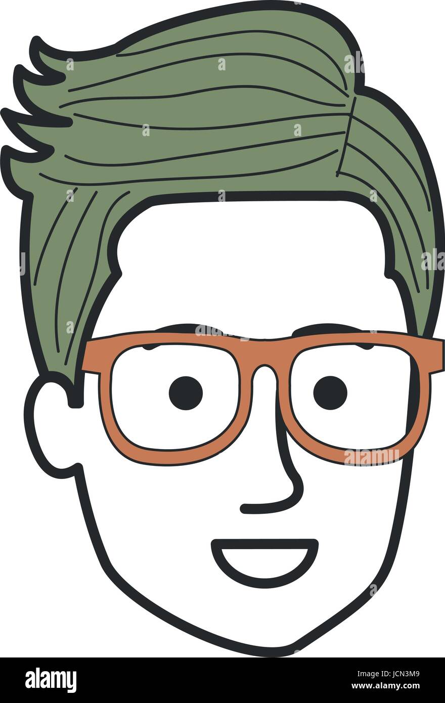 young man head avatar character Stock Vector Image & Art - Alamy
