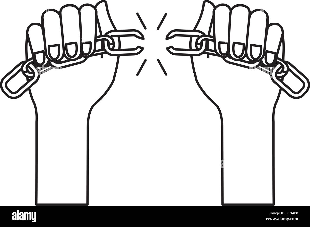 hands human with chain break Stock Vector Image & Art Alamy
