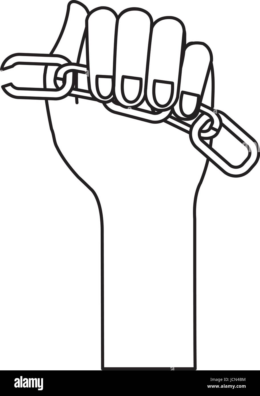hands human with chain break Stock Vector Image & Art Alamy