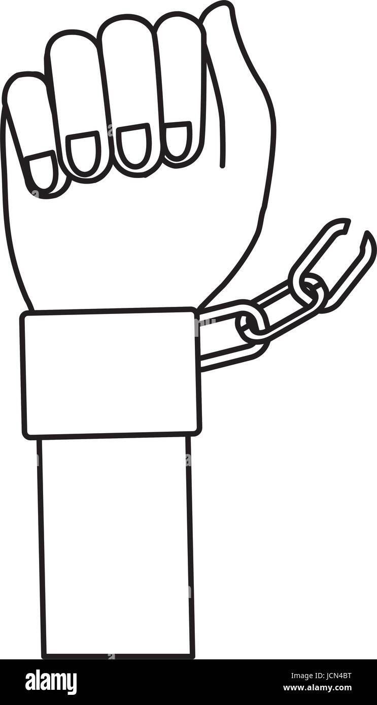 hand human with handcuff Stock Vector Image & Art Alamy