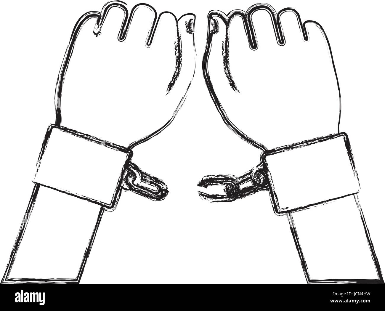 hand human with handcuff Stock Vector Image & Art Alamy
