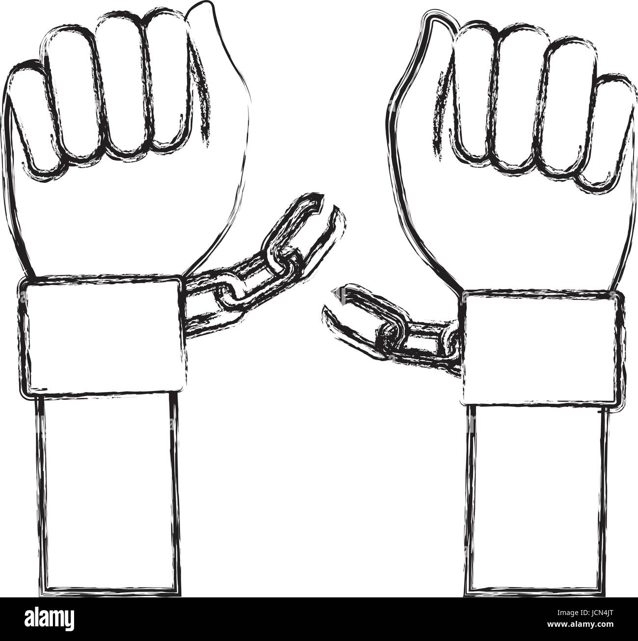 hand human with handcuff Stock Vector Image & Art Alamy