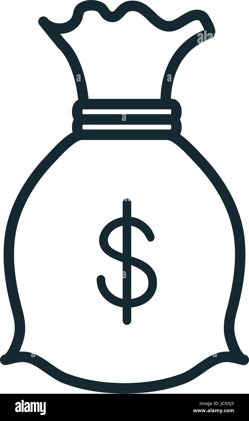 money bag isolated icon Stock Vector Image & Art - Alamy