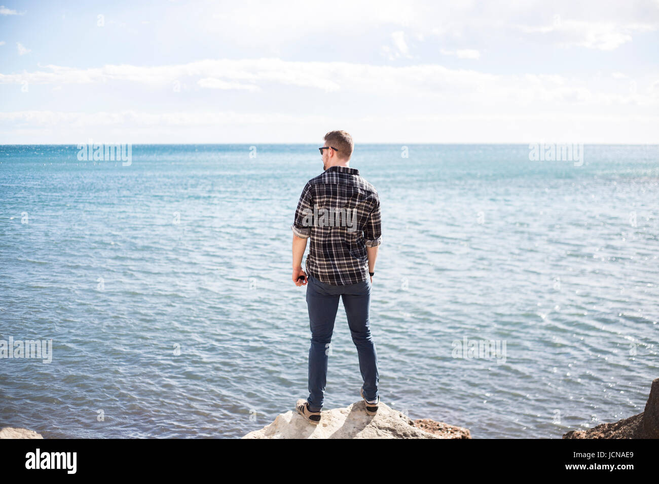 Looking out over the sea. Alicante in Spain Stock Photo