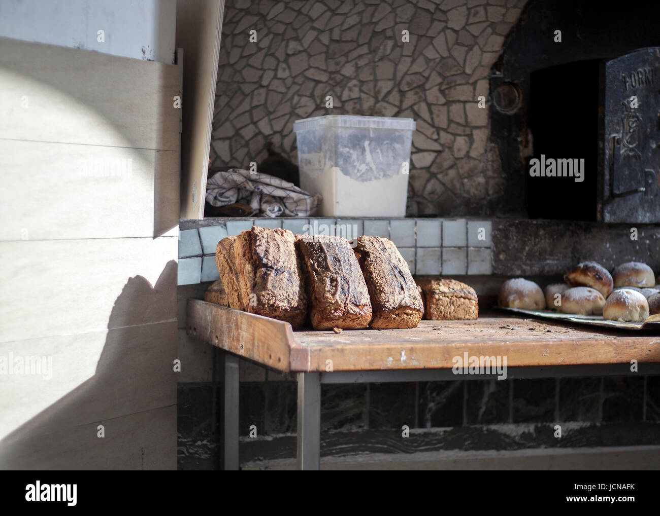 Artisan bakery in Copenhagen Stock Photo