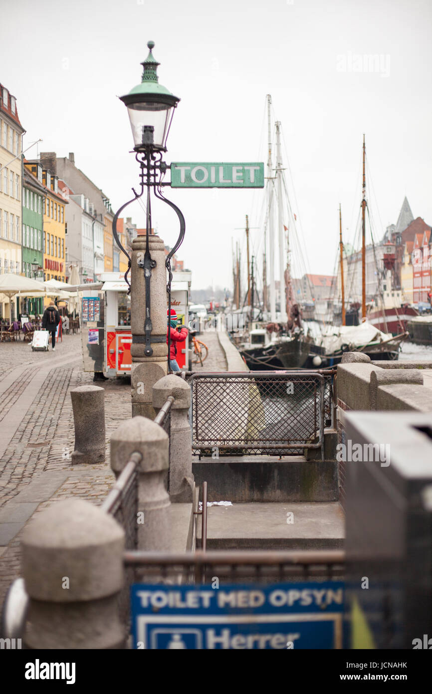 Public toilets in Copenhagen Stock Photo