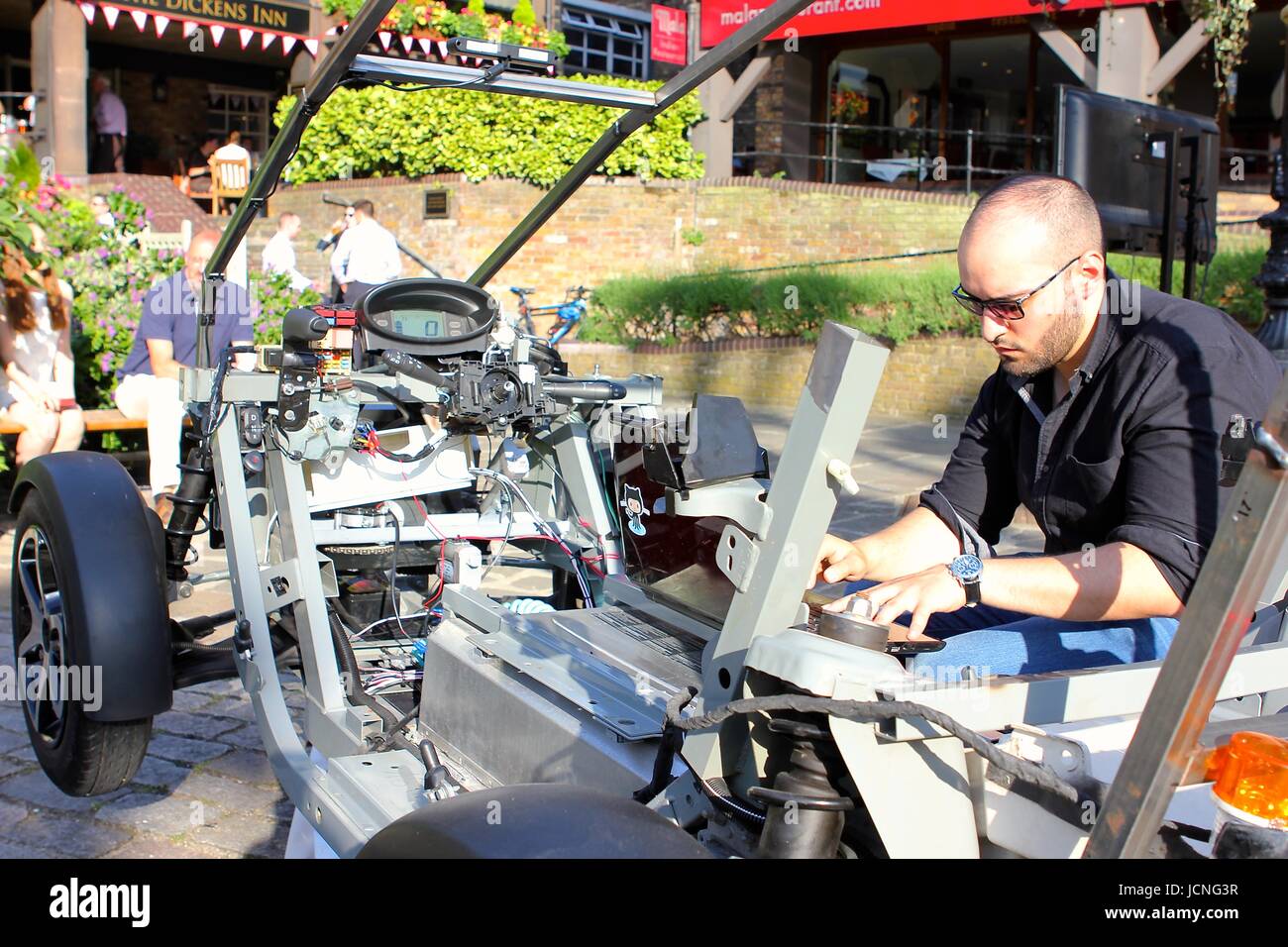 The unveiling of the first driver less delivery car ....The Academy of ...