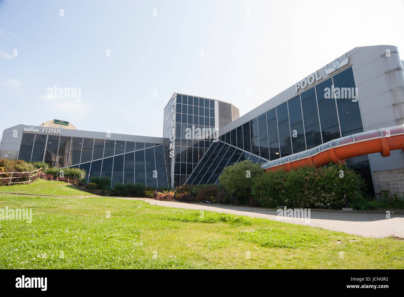 Plymouth Pavilions entertainment & sports complex, sunny summer day