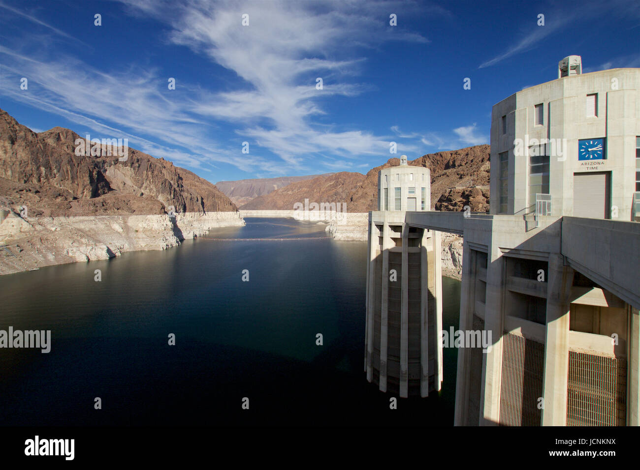 Hoover Dam and Lake Mead Stock Photo