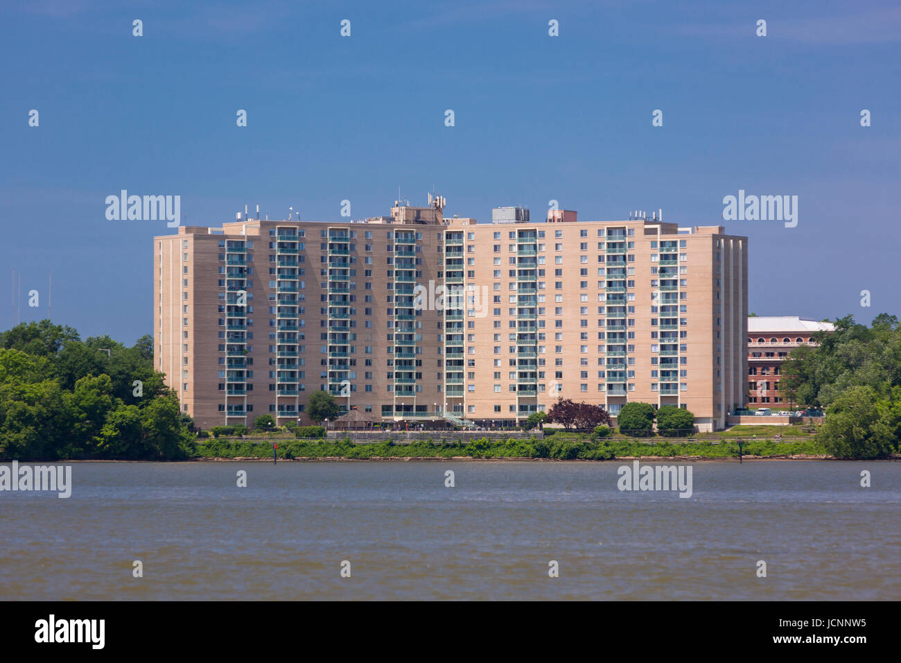 Image showcasing ALEXANDRIA, VIRGINIA, USA - Marina Toweers condominium complex, on ...