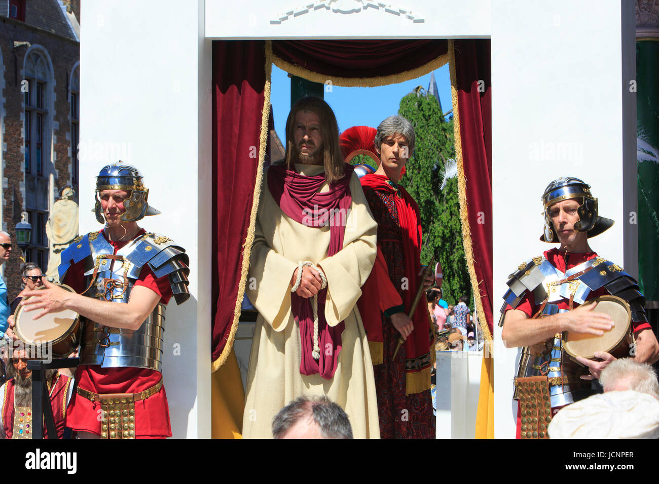 Jesus Christ and Pontius Pilate during the Procession of the Holy Blood