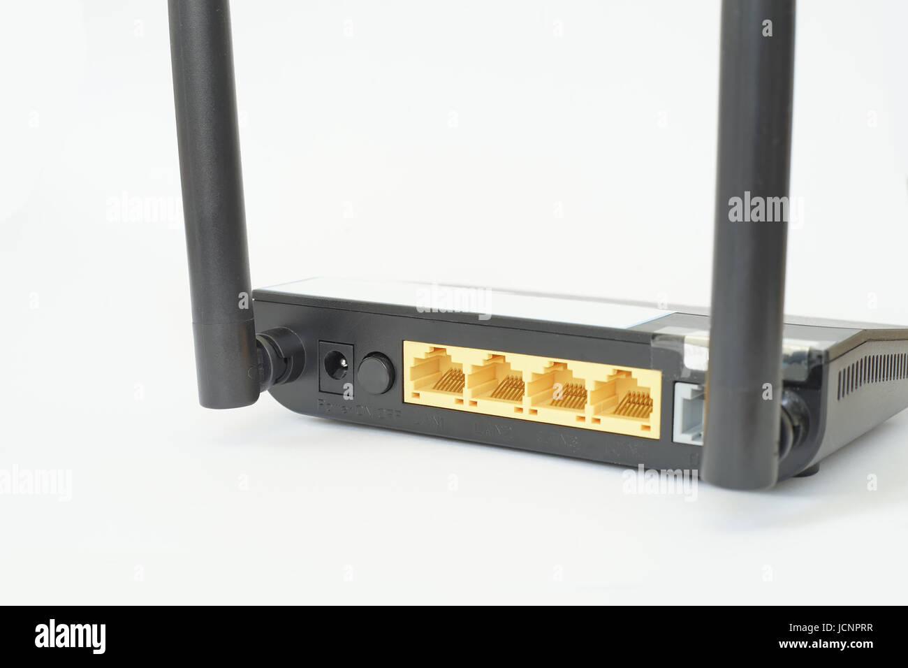 LAN and Wireless ADSL Modem Router in rear view Stock Photo - Alamy