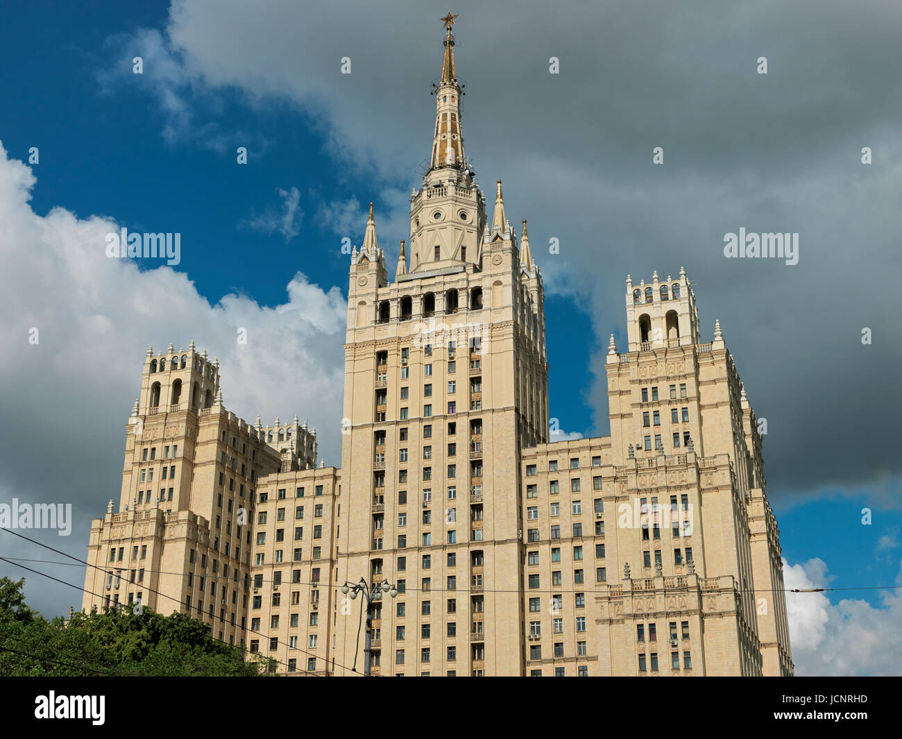 the Stalin building - Red Gates Building, one of the Seven Sisters buildings, Moscow, Russia, Europe Stock Photo