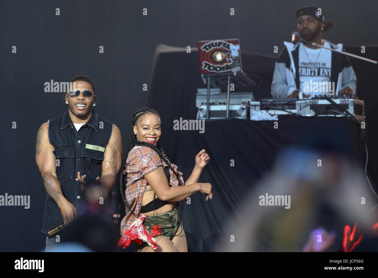 Nelly performs in concert at Northwell Health at Jones Beach Theater on June 15, 2017 in Wantagh, New York. Stock Photo