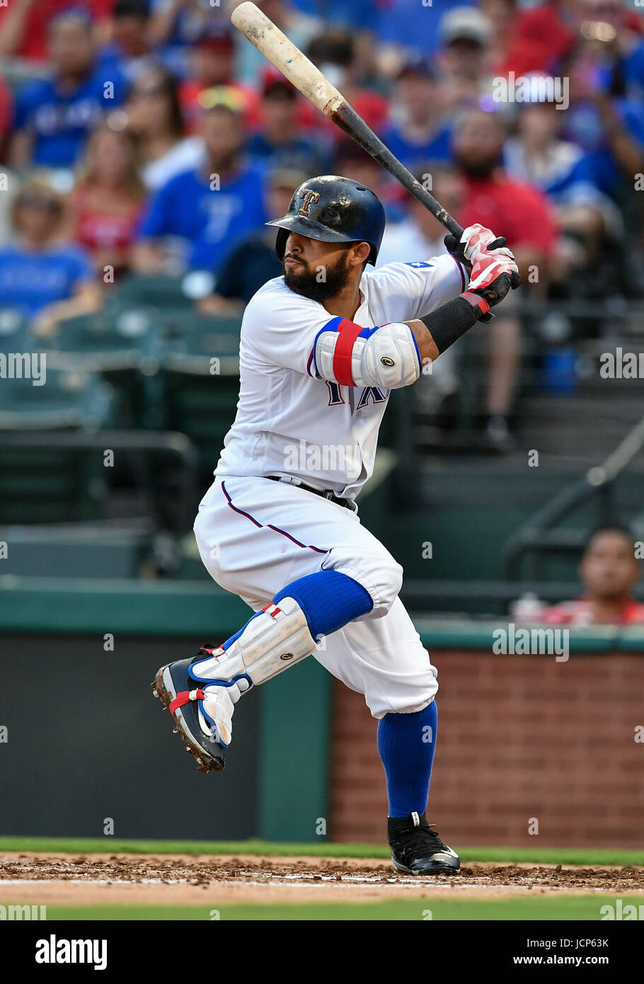 Arlington, Texas, USA. 16th June, 2017. Texas Rangers second baseman ...
