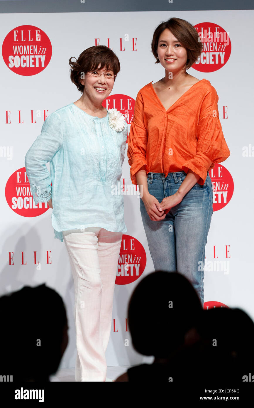 Tokyo, Japan. 17th June, 2017. (L to R) Japanese signer Remi Hirano and