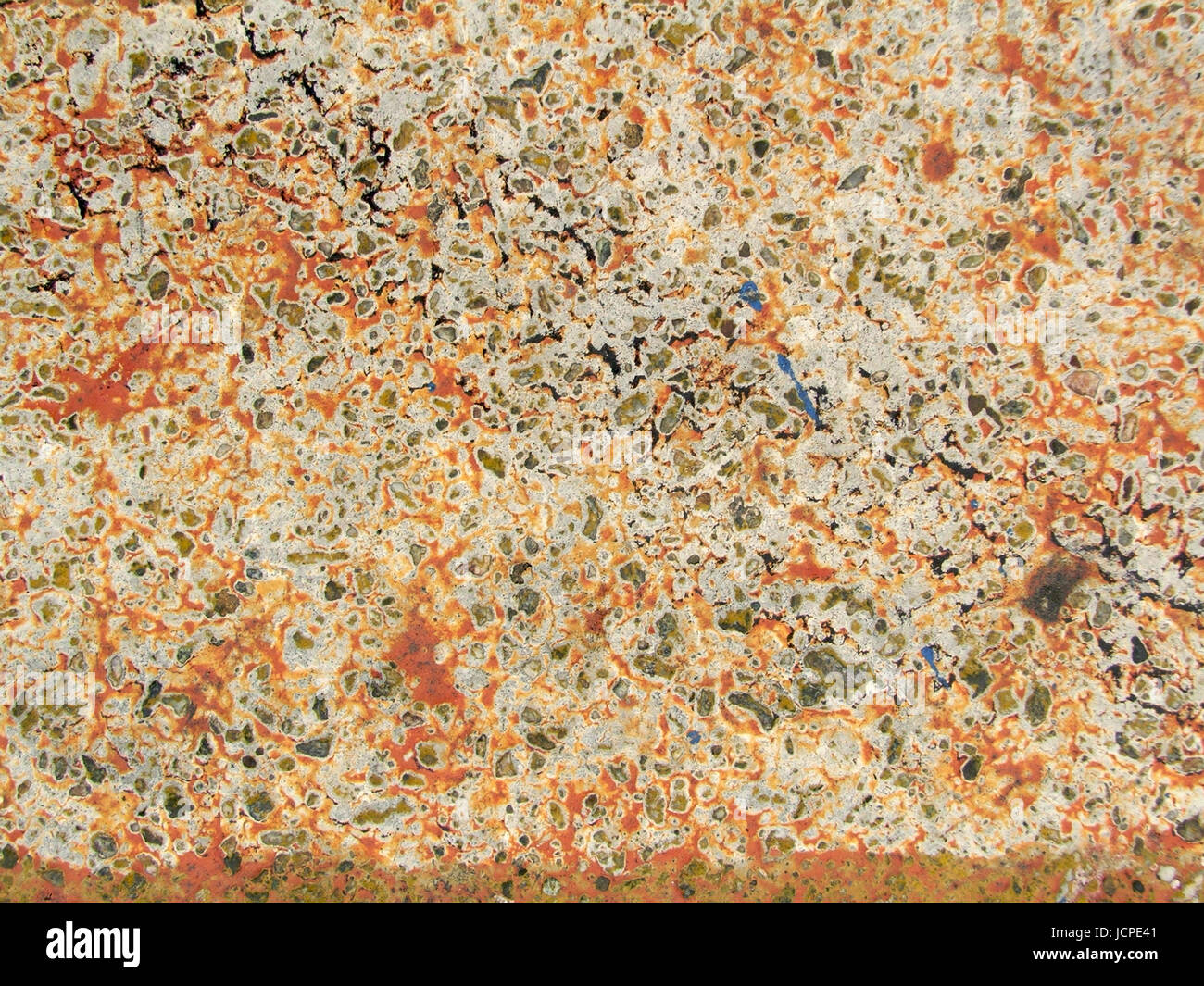 Aggregate Cement Stained with Rust and Worn Stock Photo Alamy