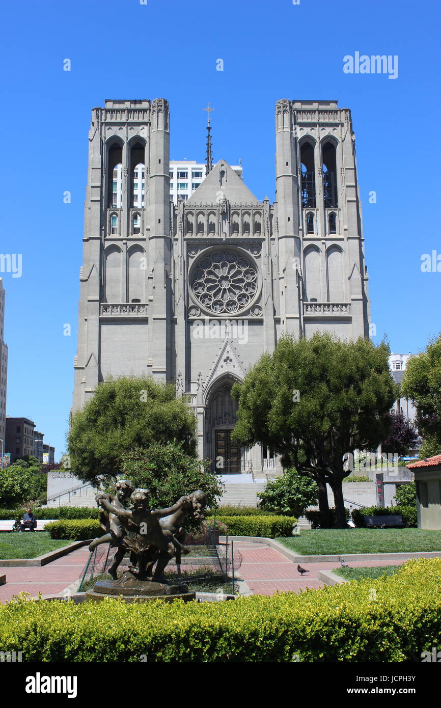 Grace Cathedral, Nob Hill, San Francisco, Califormia Stock Photo Alamy