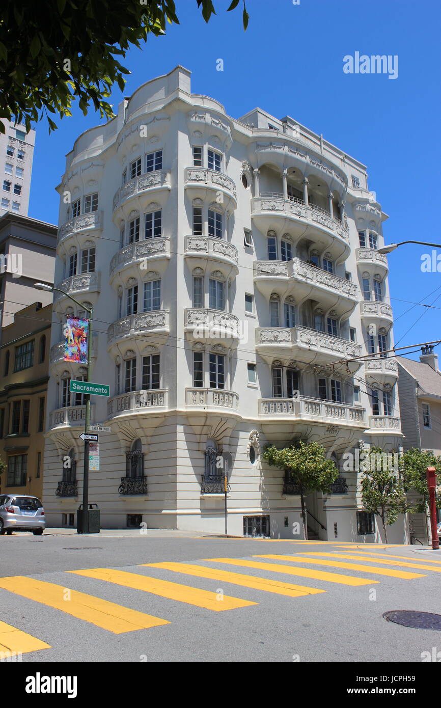 Chambord Apartments, Nob Hill, San Francisco, California Stock Photo