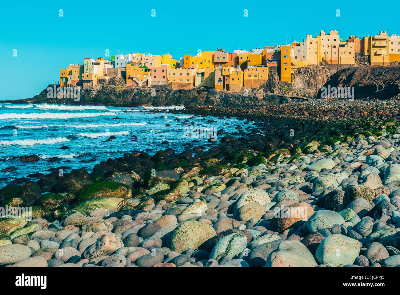 Coastal village of Costa, Gran Canaria, Canary Islands, Spain Stock Photo
