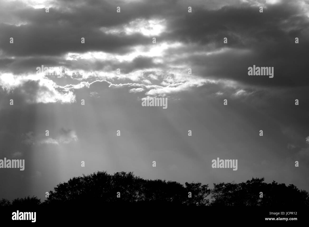 Overcast Rays Crepuscular Sun Rays and an Overcast Stratocumulus Cloud Formation Over ...