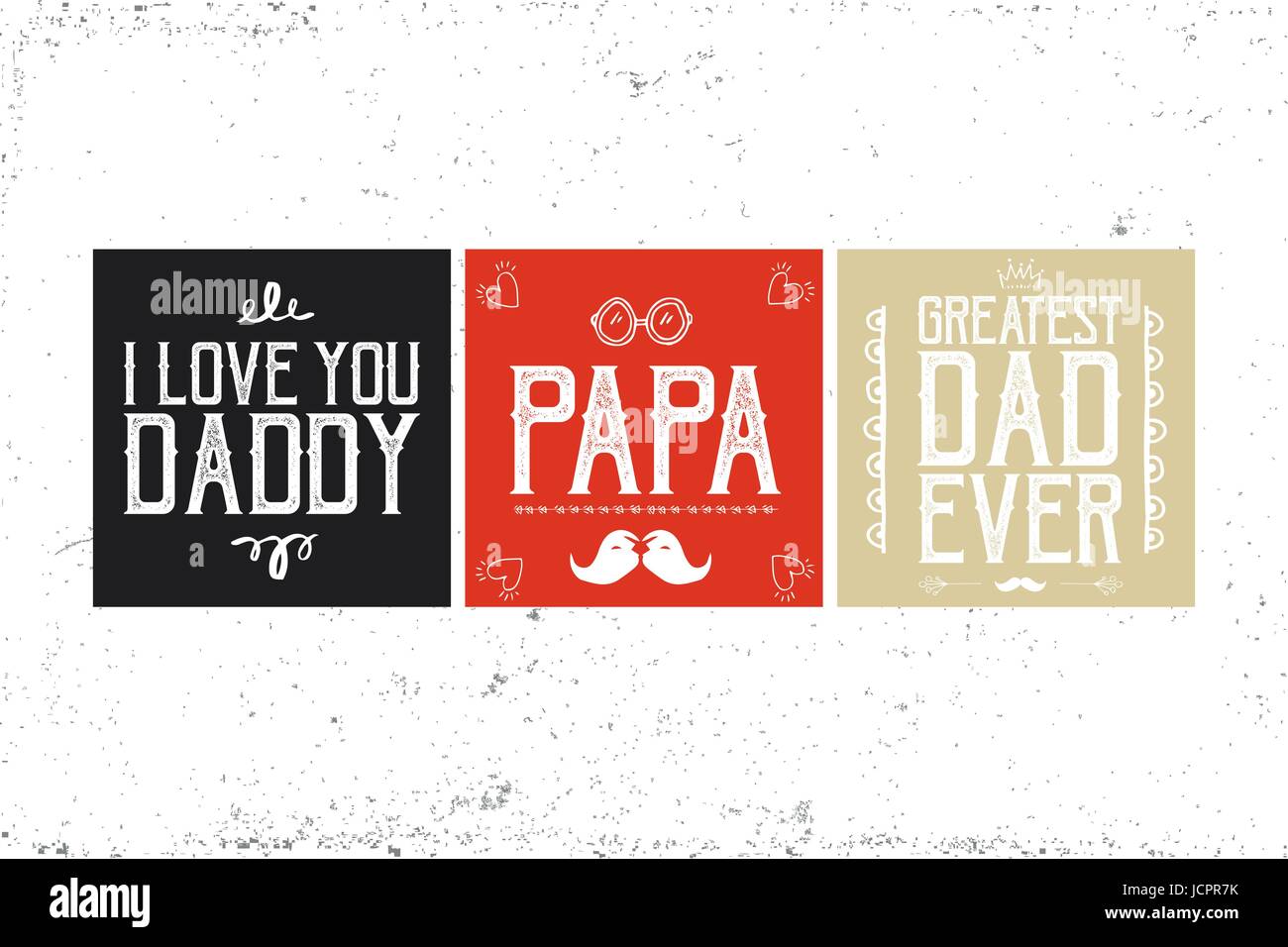 Vector icon set of fathers day greeting card Stock Vector Image & Art ...