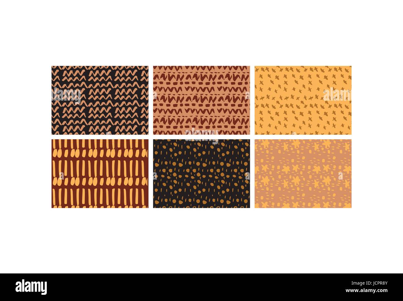 Vector icon set of fabric pattern Stock Vector