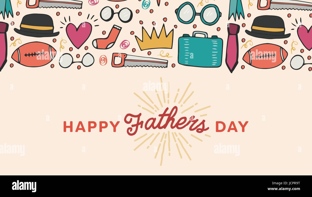 Vector icon set of fathers day greeting card Stock Vector Image & Art ...