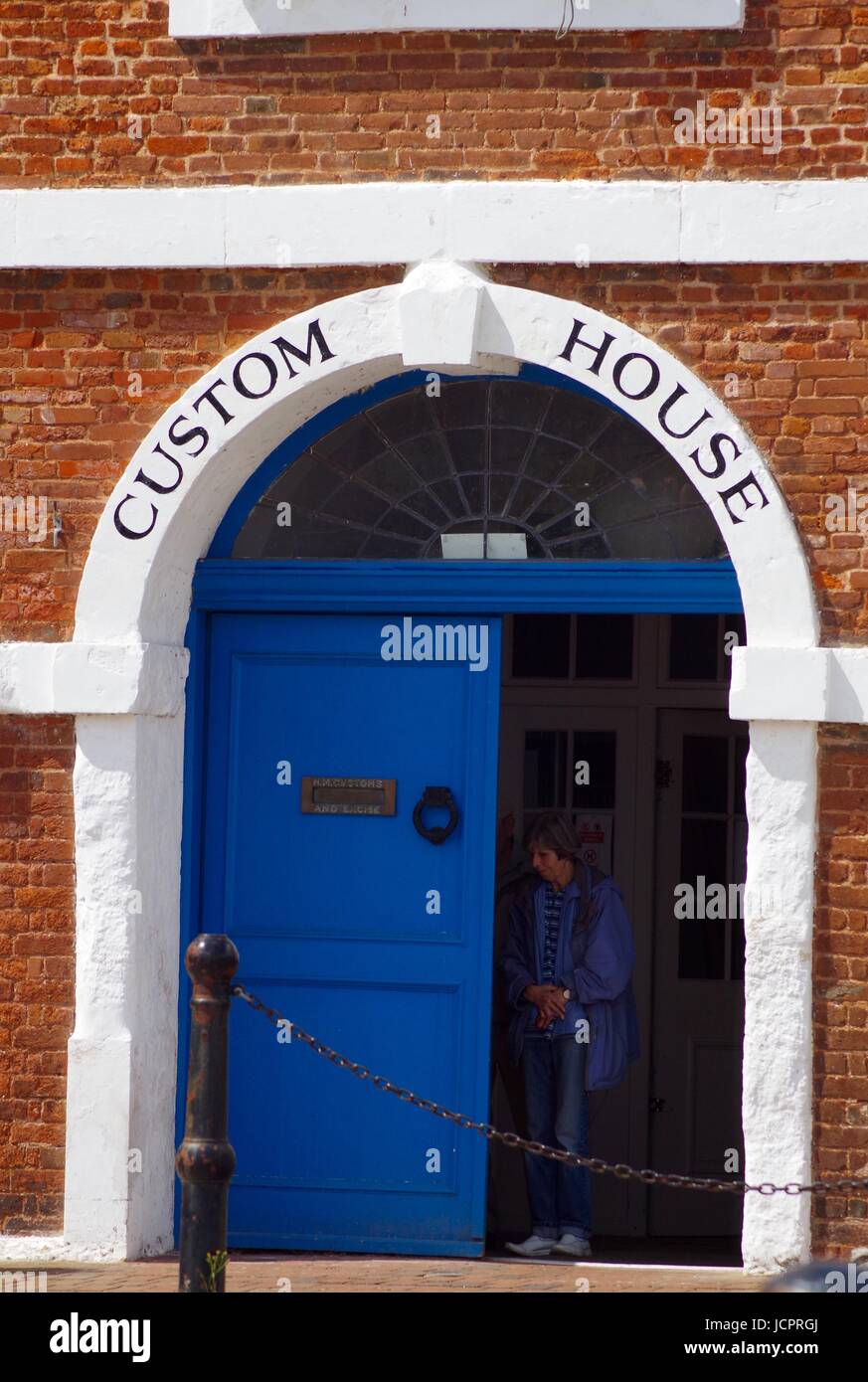 The Entrance to Exeter's Custom House. Exeter Quay, Devon, UK. June
