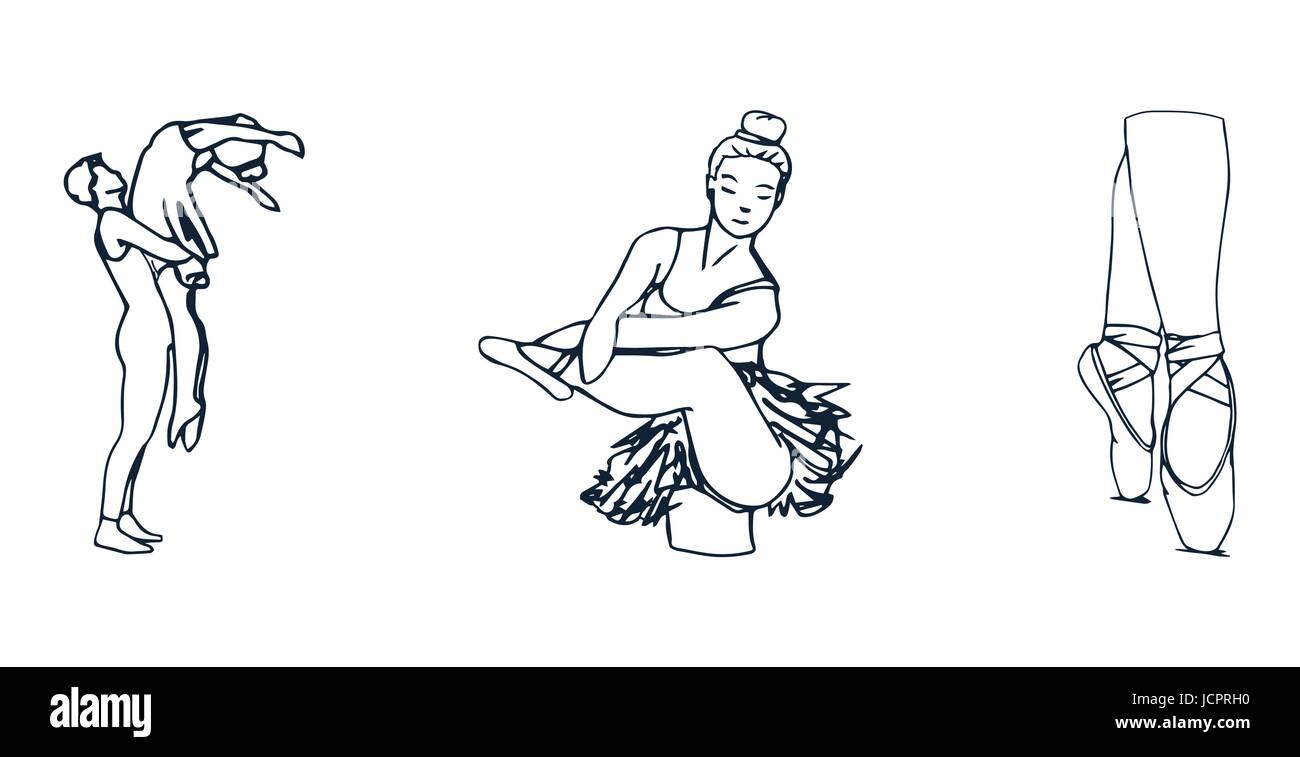 Vector icon set of ballet dancers Stock Vector Image & Art - Alamy