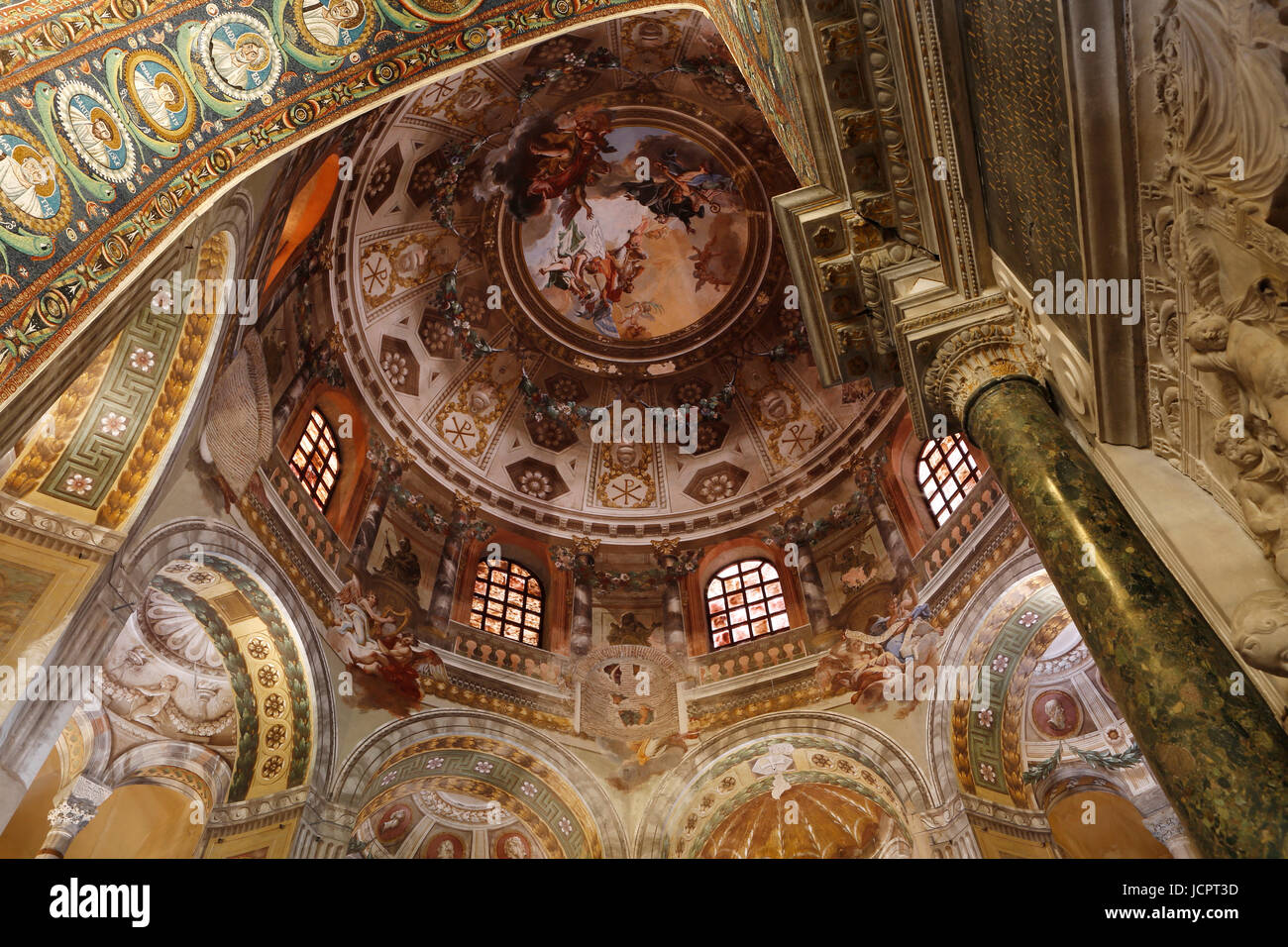 Basilica of San Vitale, UNESCO World Heritage Site, Ravenna, Adriatic, Emilia-Romagna region, Italy, Europe Stock Photo