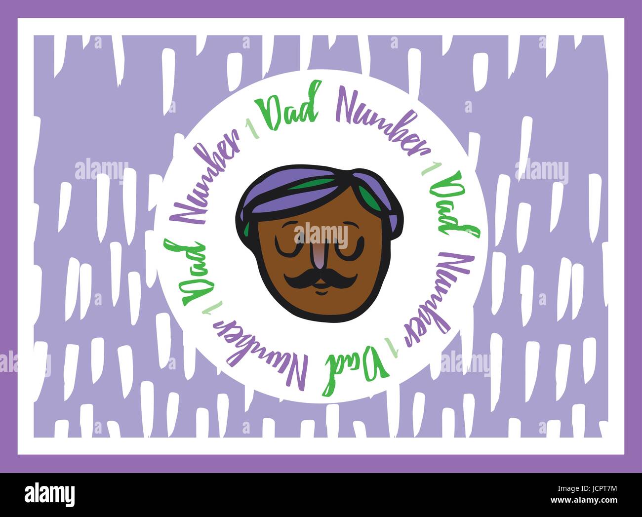 Greeting card with fathers day message Stock Vector